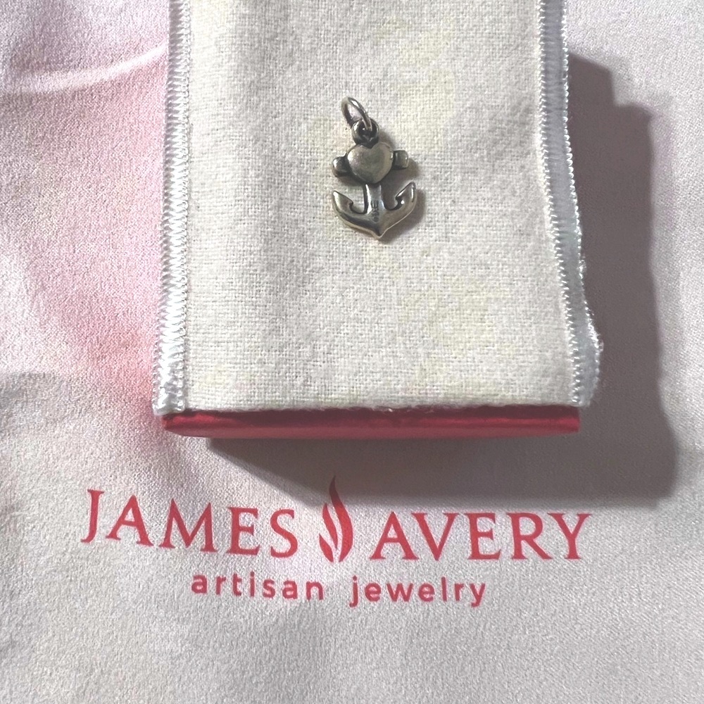 “Retired” James Avery Silver Heart Anchor Charm